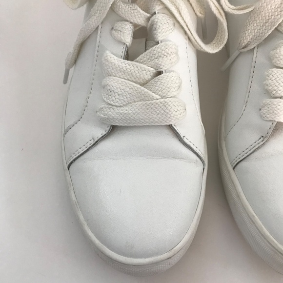 KATE SPADE Alanna Leather Sneakers White Green Women’s Size 10 - Picture 7 of 16